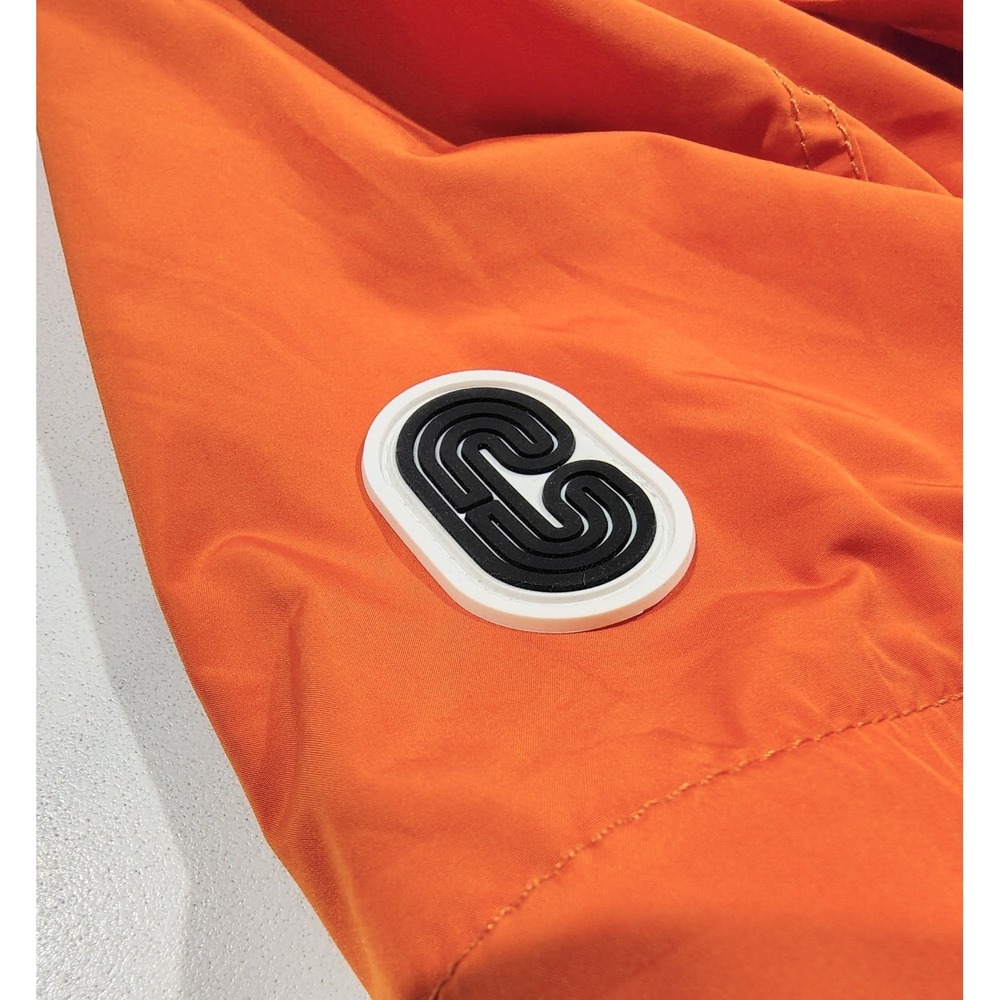COACH New York Windbreaker Coat Jacket Orange Detach Sleeves  Small Hoodie - Picture 8 of 16